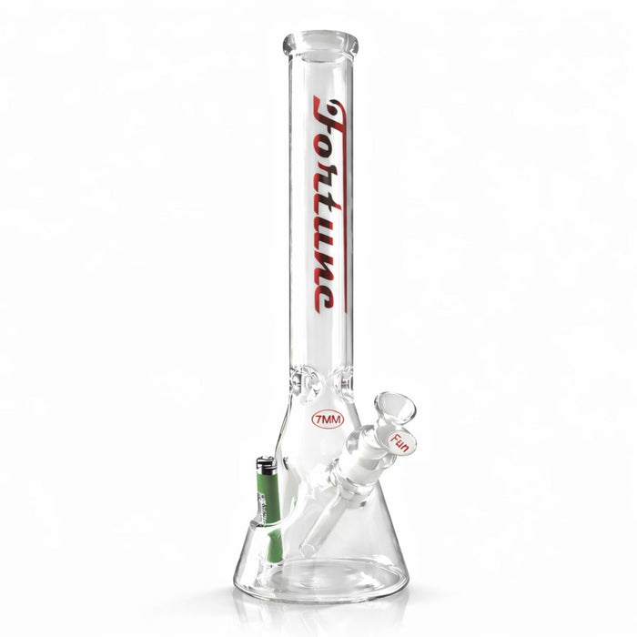 Fortune | 18" Beaker Bong 7mm w/ Lighter Holder