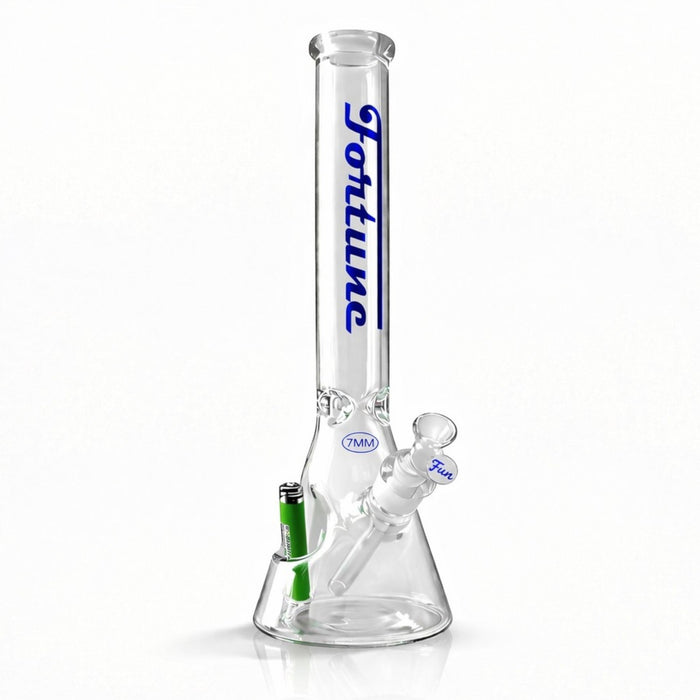 Fortune | 18" Beaker Bong 7mm w/ Lighter Holder
