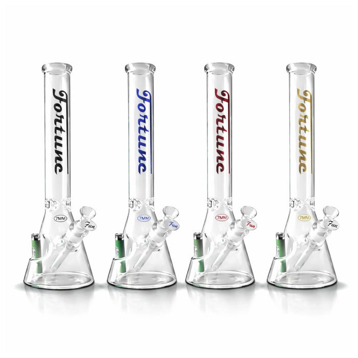 Fortune | 18" Beaker Bong 7mm w/ Lighter Holder
