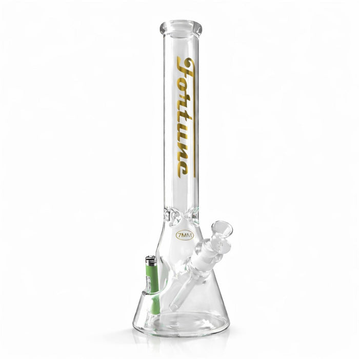 Fortune | 18" Beaker Bong 7mm w/ Lighter Holder