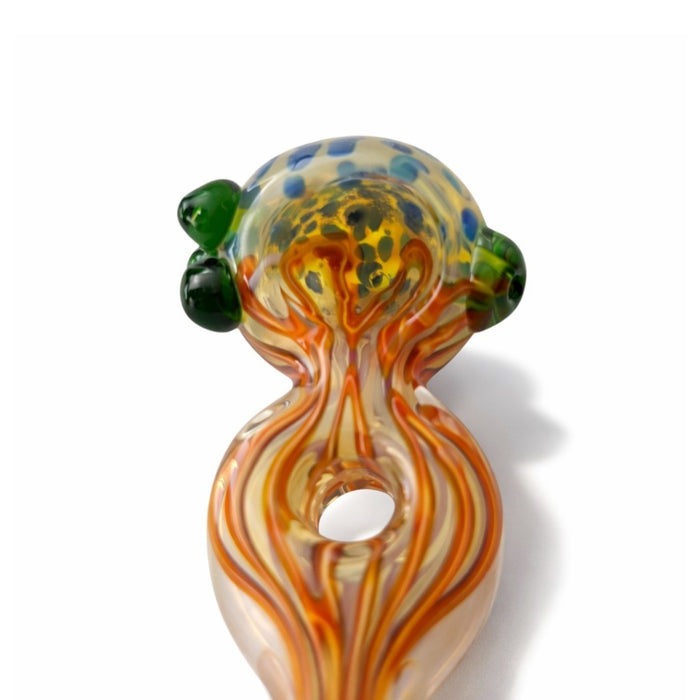 5" Artistic Double Glass Hand Pipe-Assorted Color