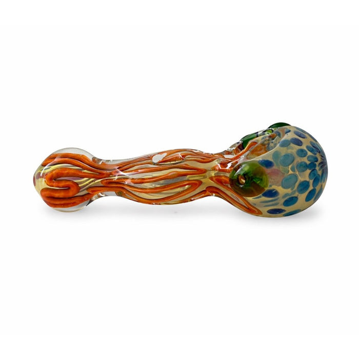 5" Artistic Double Glass Hand Pipe-Assorted Color