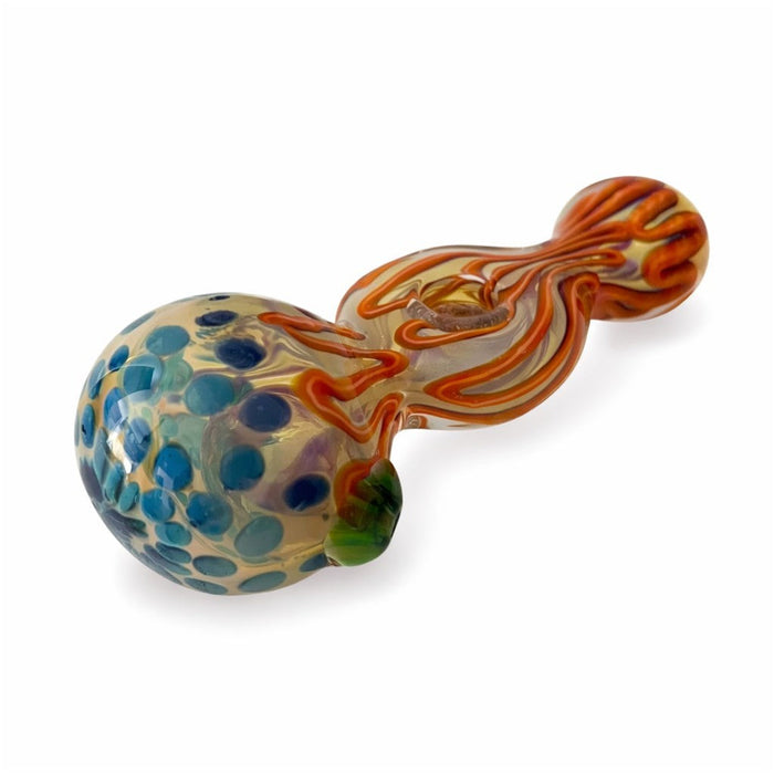 5" Artistic Double Glass Hand Pipe-Assorted Color