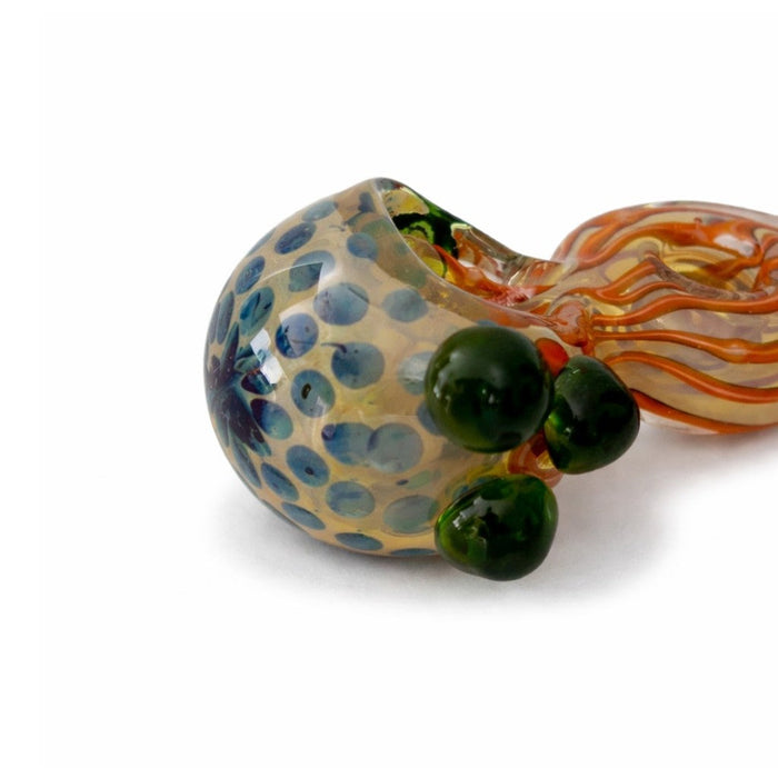5" Artistic Double Glass Hand Pipe-Assorted Color