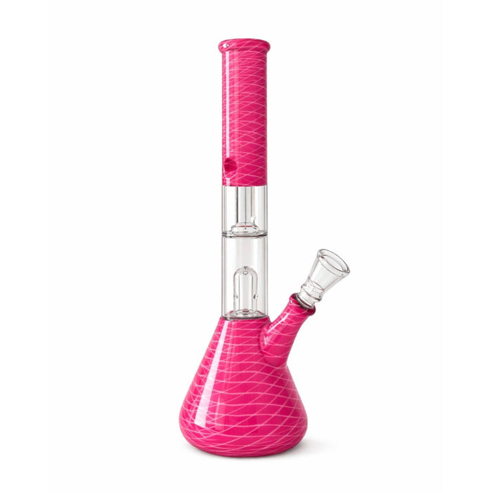 12" Dual Chamber Showerhead Perc Beaker Bong Assorted Colors