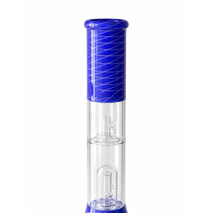 12" Dual Chamber Showerhead Perc Beaker Bong Assorted Colors