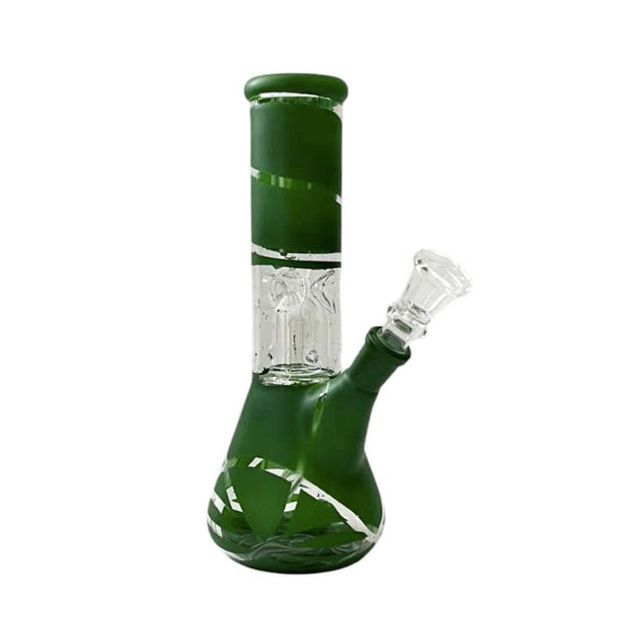 8" Color Spiral Beaker Bong Built-In Perc