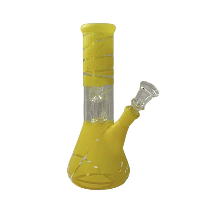 8" Color Spiral Beaker Bong Built-In Perc
