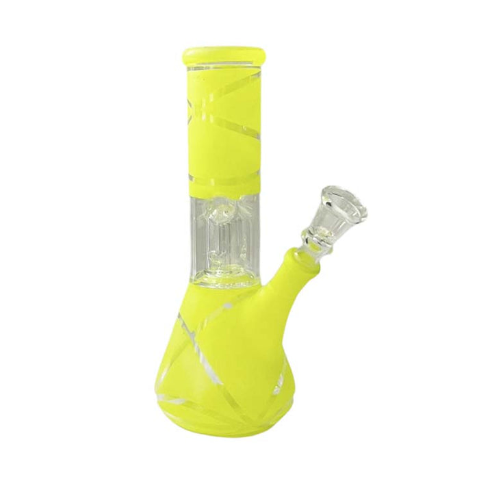 8" Color Spiral Beaker Bong Built-In Perc