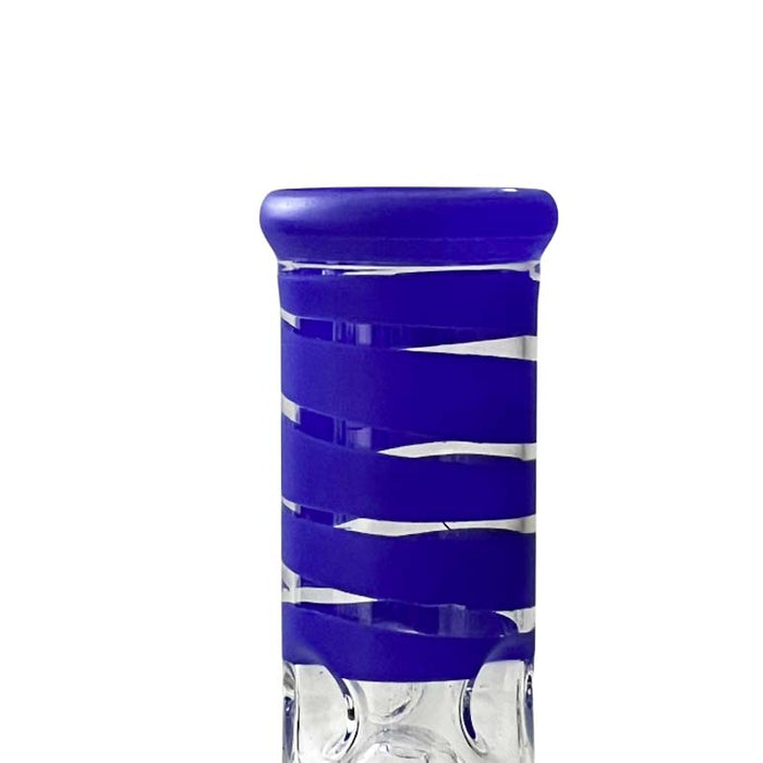 8" Color Spiral Beaker Bong Built-In Perc