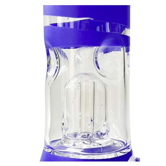 8" Color Spiral Beaker Bong Built-In Perc