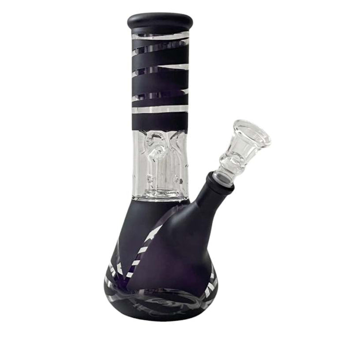 8" Color Spiral Beaker Bong Built-In Perc