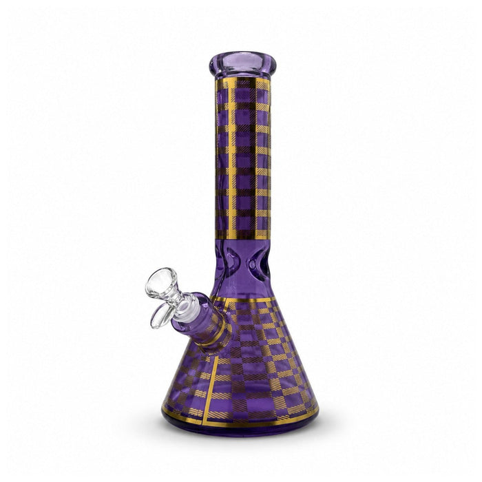 12.5" Plaid Beaker Bong with Gift Box