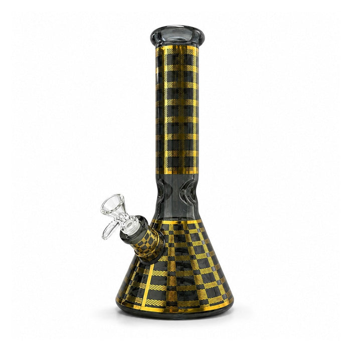 12.5" Plaid Beaker Bong with Gift Box