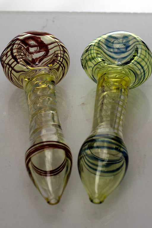 Changing colors spiral glass hand pipe | Jupiter Grass