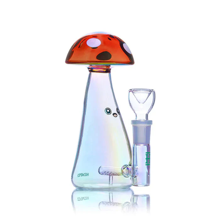 Hemper | 5.75" Trippy Shroom Glass Bong – Iridescent Finish [PP4867] | Jupiter Grass