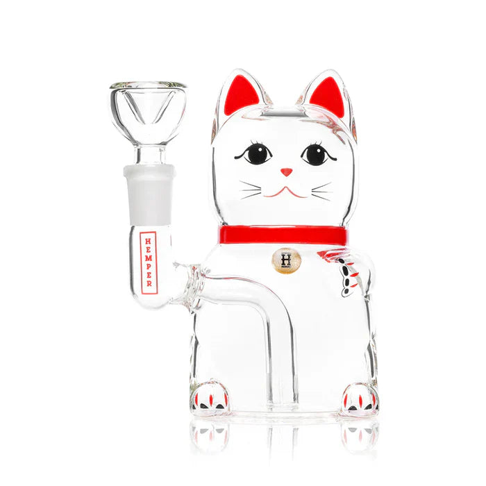 Hemper | 5" Lucky Money Cat Bong [PP5294LG] | Jupiter Grass