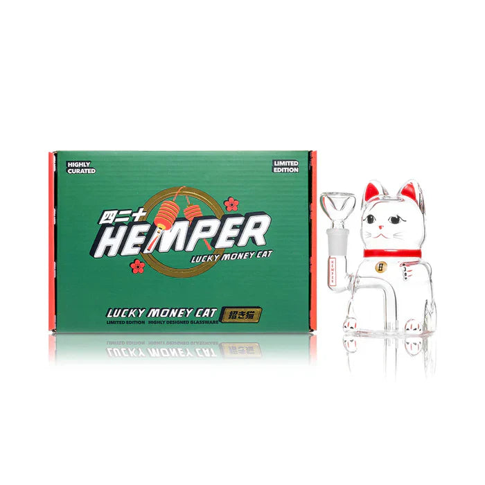 Hemper | 5" Lucky Money Cat Bong [PP5294LG] | Jupiter Grass