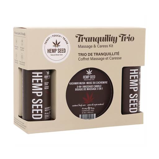 Hemp Seed Tranquility Massage Trio Gift Set - Kashmir Musk