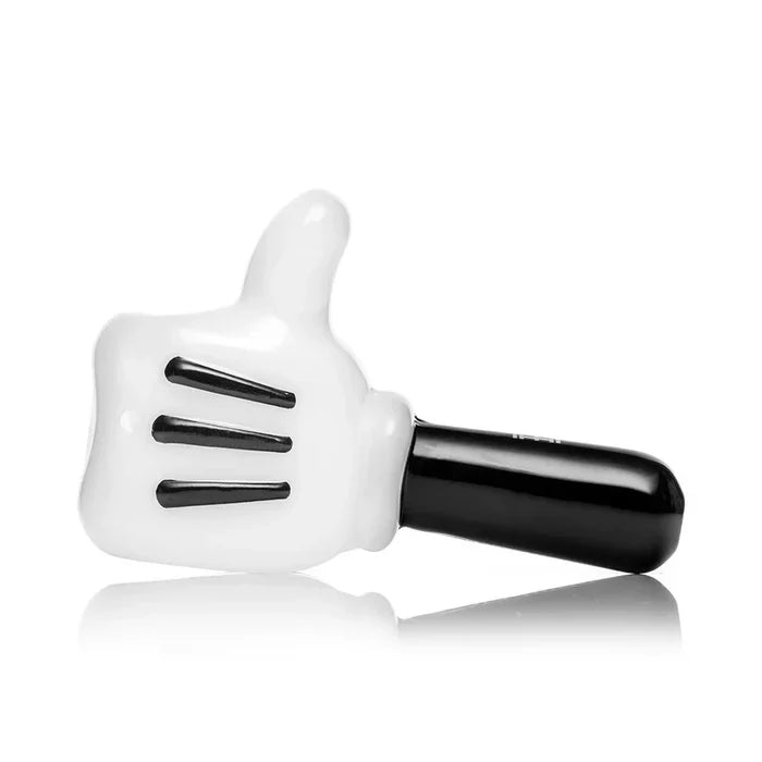 Hemper | 4" High Jinx Glass Hand Pipe Cartoon Thumbs Up Design