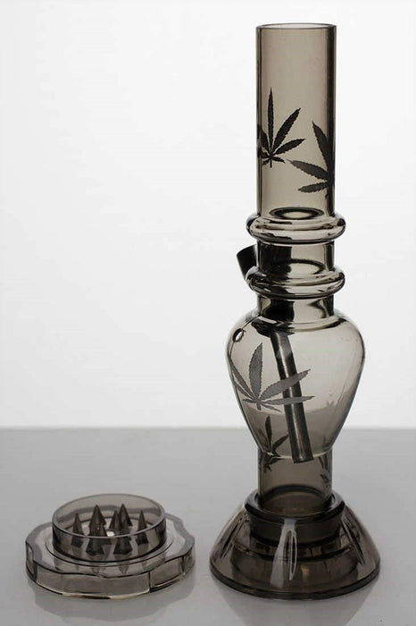 7" acrylic water pipe with grinder [GP1295] | Jupiter Grass
