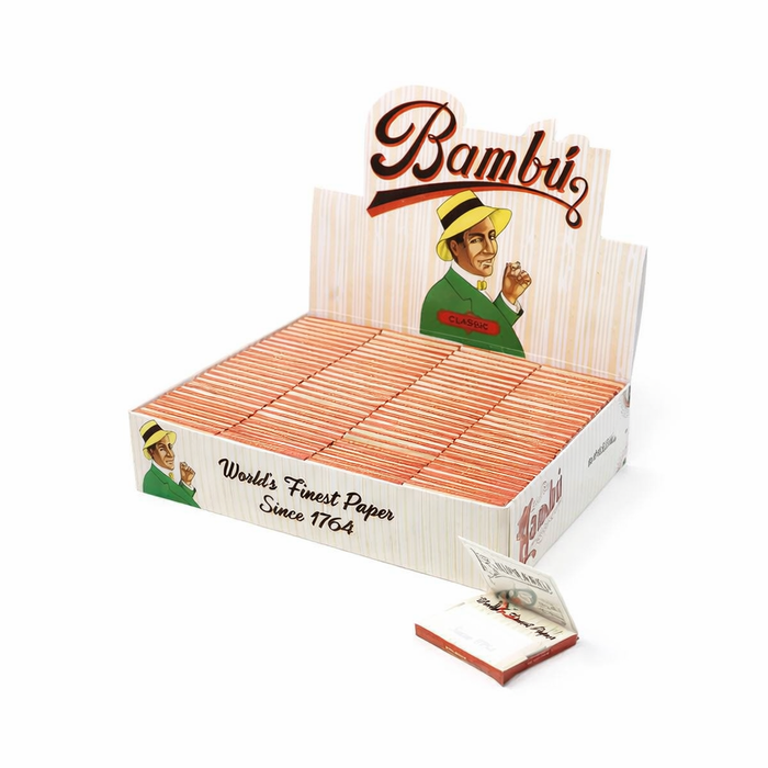 BAMBU | Cigarette Rolling Papers – Regular | 100 Count Display | Jupiter Grass