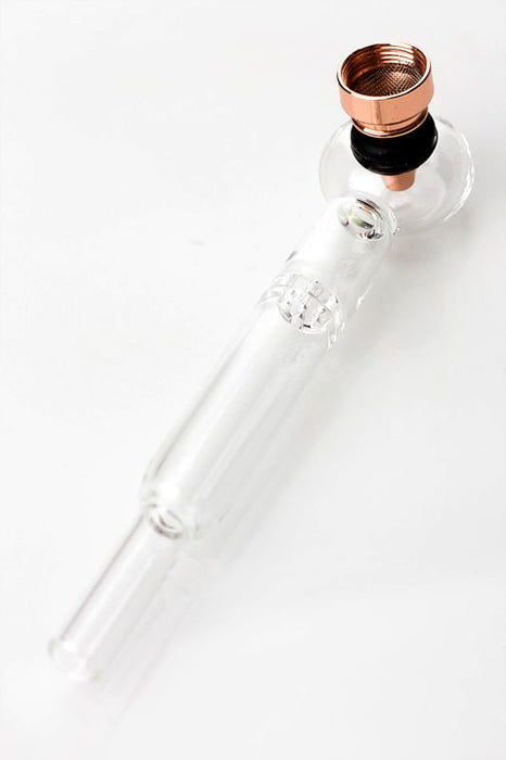 5.5" Glass tube pipe TP006  with metal screen Box of 24 | Jupiter Grass