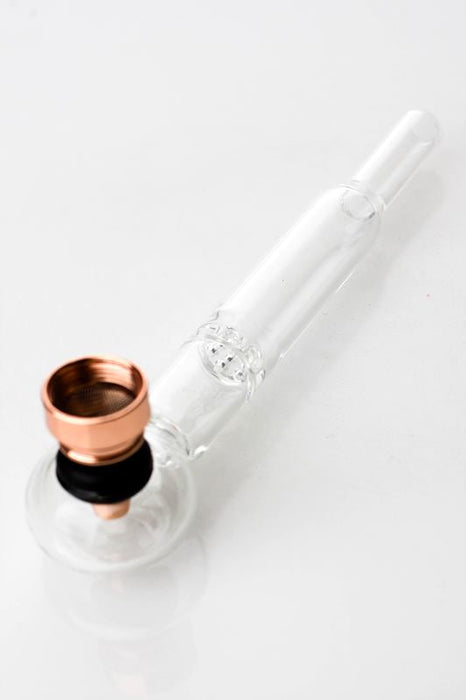 5.5" Glass tube pipe TP006  with metal screen Box of 24 | Jupiter Grass