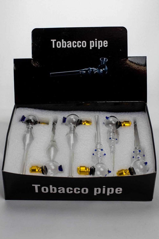 5.5" Glass tube pipe with metal screen | Jupiter Grass