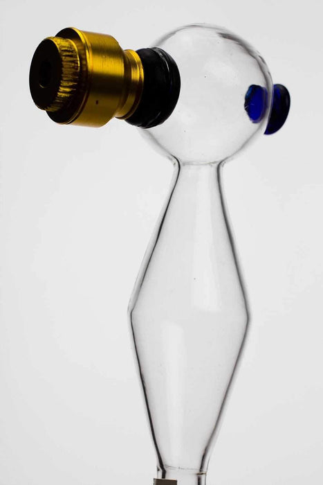 5.5" Glass tube pipe with metal screen | Jupiter Grass