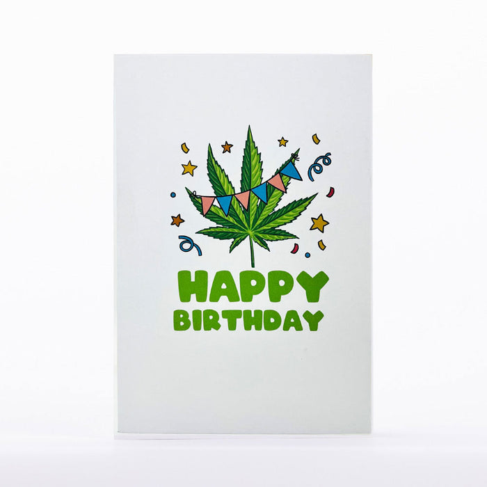 Intricate Greetings | Cannabis Leaf 3D pop-up Cards-Birthday | Jupiter Grass