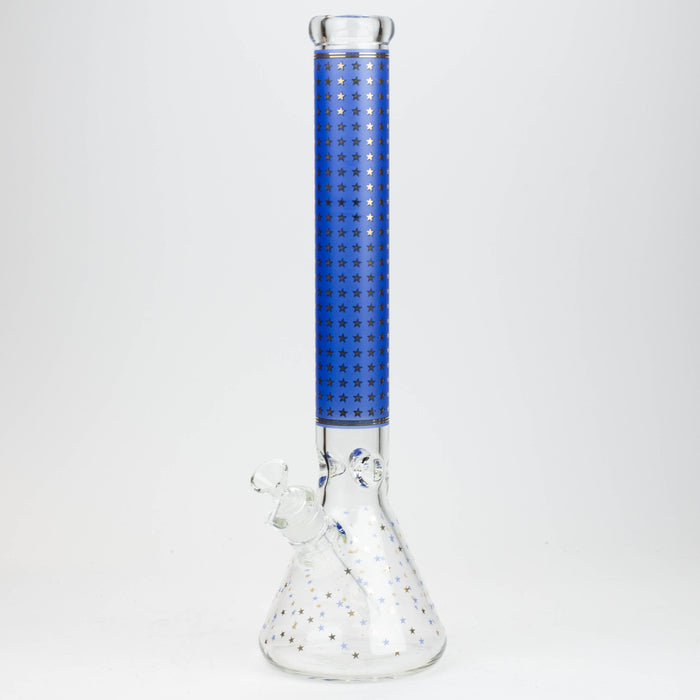 17.5" Star 7 mm glass water bong | Jupiter Grass