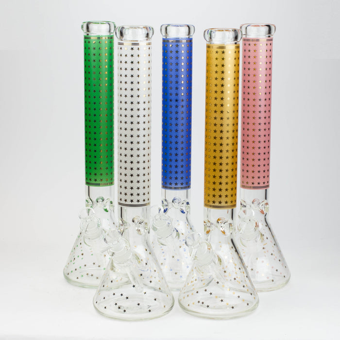17.5" Star 7 mm glass water bong | Jupiter Grass