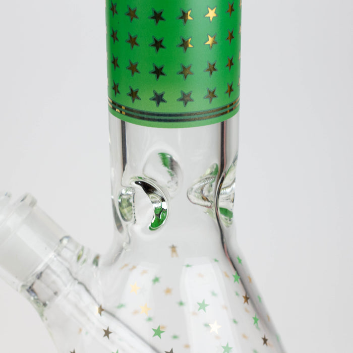 17.5" Star 7 mm glass water bong | Jupiter Grass