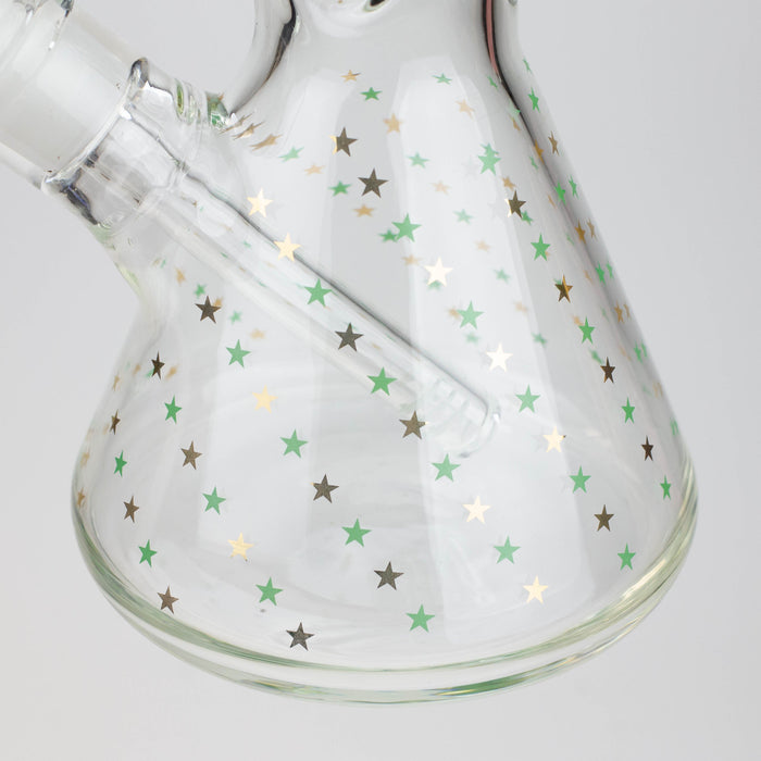 17.5" Star 7 mm glass water bong | Jupiter Grass