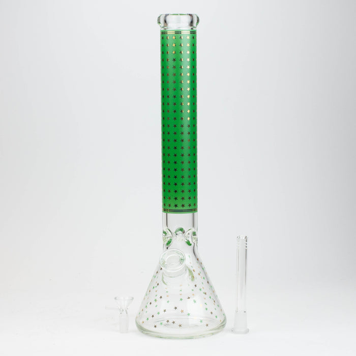 17.5" Star 7 mm glass water bong | Jupiter Grass