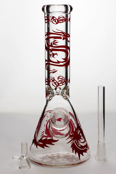12" Dragon 9 mm thick glass beaker bong | Jupiter Grass