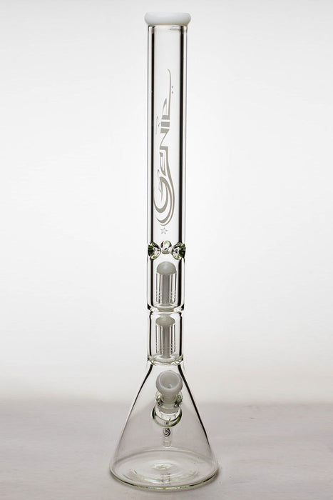24" genie double 6 arms heavy glass water beaker bong | Jupiter Grass