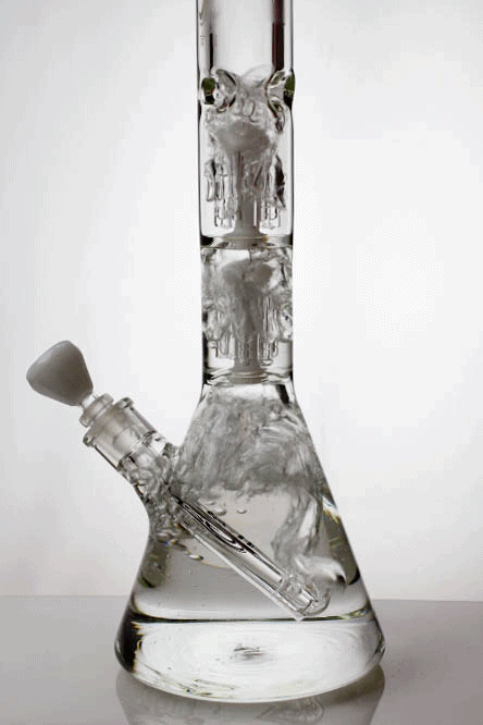 24" genie double 6 arms heavy glass water beaker bong | Jupiter Grass