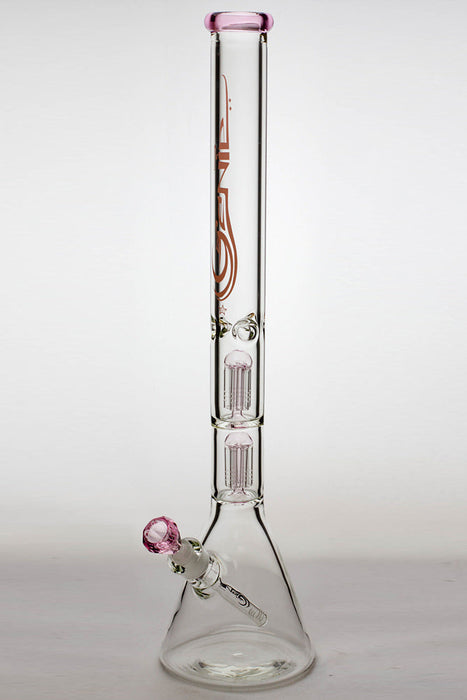 24" genie double 6 arms heavy glass water beaker bong | Jupiter Grass
