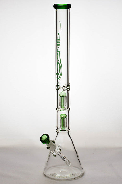 24" genie double 6 arms heavy glass water beaker bong | Jupiter Grass