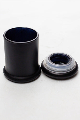 Heavy duty Glass stash 3 oz. Jars in a display case | Jupiter Grass