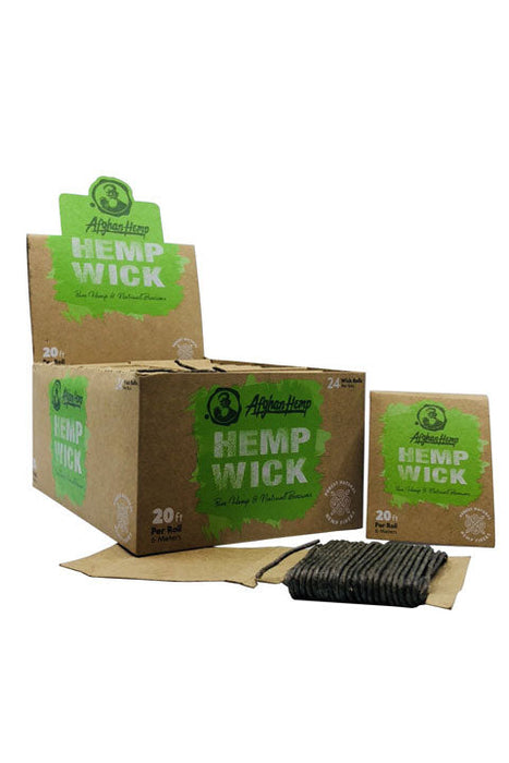 Afghan Hemp Hemp Wick 20 ft Display of 24 | Jupiter Grass