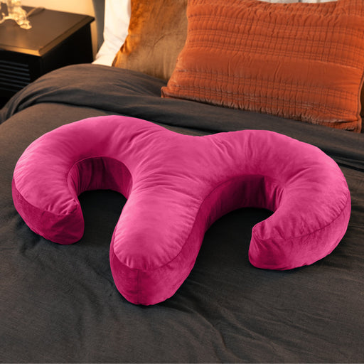 Arie Duo Spooning Pillow with Palm Vibrator Pink