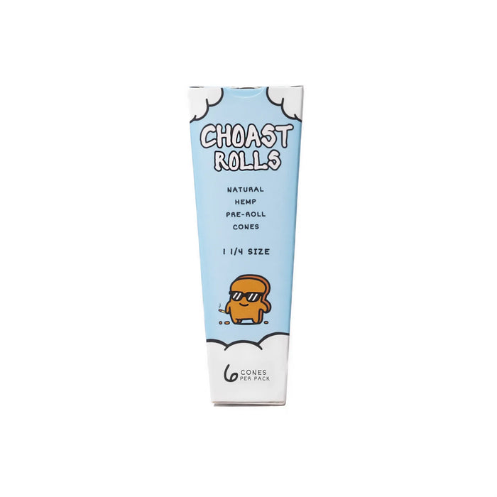 Choast Rolls | 6 Pack 1 1/4 Hemp Cones - 15 Packs Per Box | Made In France | Jupiter Grass