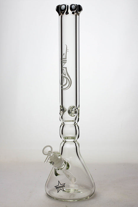 19.5" Genie 9 mm curved shaft glass beaker bong | Jupiter Grass