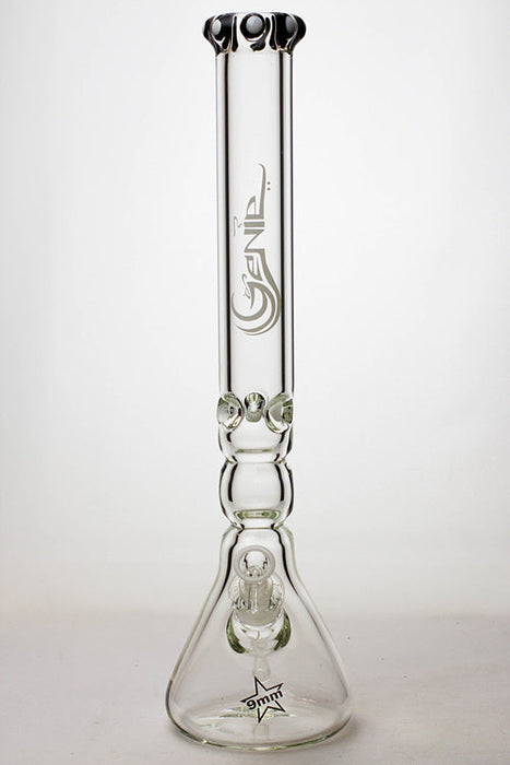 19.5" Genie 9 mm curved shaft glass beaker bong | Jupiter Grass
