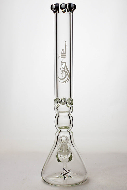 19.5" Genie 9 mm curved shaft glass beaker bong | Jupiter Grass