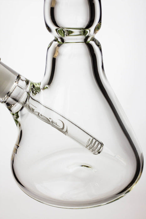 19.5" Genie 9 mm curved shaft glass beaker bong | Jupiter Grass