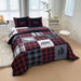 Lodge Collection 3pcs King size reversible quilt bed set [6120] | Jupiter Grass